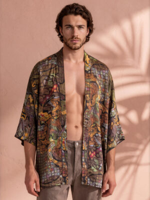 Pre-Order: Sumatra Sun Cotton Batik Kimono | Unisex Resort Wear